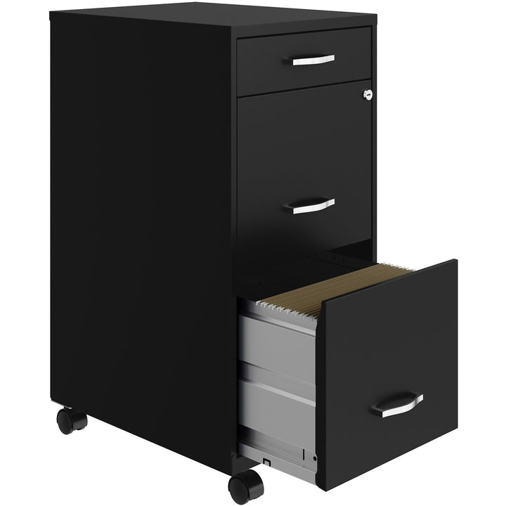 Image of Nusparc File Organizer, 3-Drawer, B/F/F, 14-1/4"x18"x29-1/2", Black