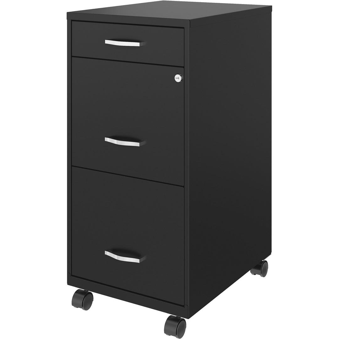 Image of Nusparc File Organizer, 3-Drawer, B/F/F, 14-1/4"x18"x29-1/2", Black