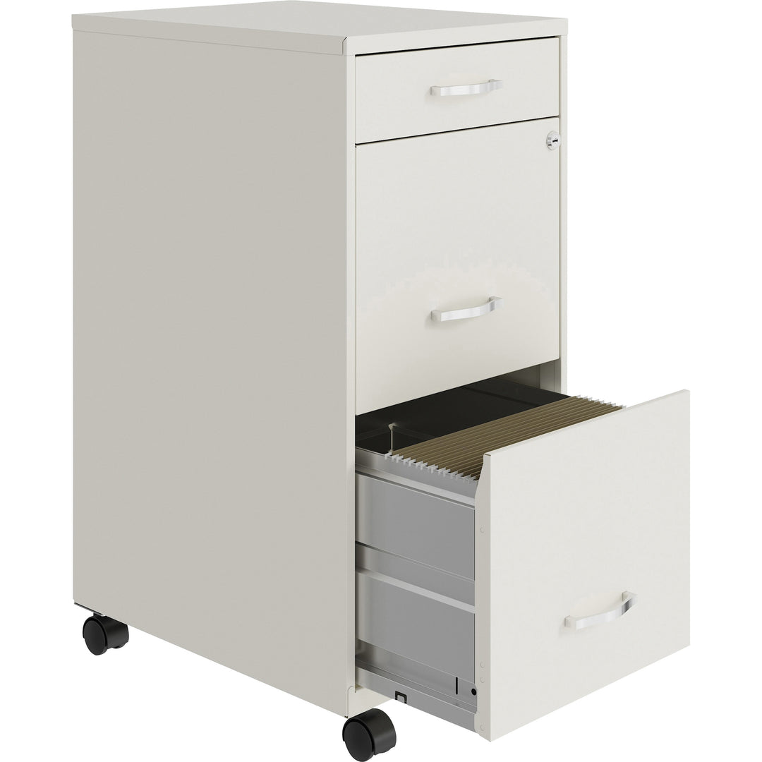 Image of Nusparc File Organizer, 3-Drawer, B/F/F, 14-1/4"x18"x29-1/2", White