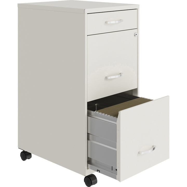 Image of Nusparc File Organizer, 3-Drawer, B/F/F, 14-1/4"x18"x29-1/2", White