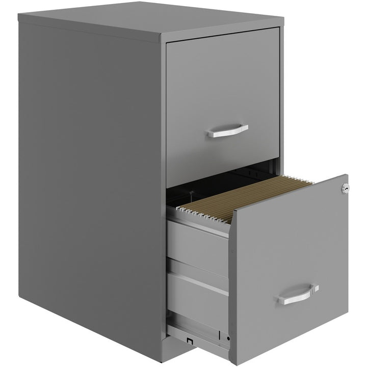 Image of Nusparc File Cabinet, F/F, 2-Drawer, Steel, 14-1/4"x18"x24-1/2", SR