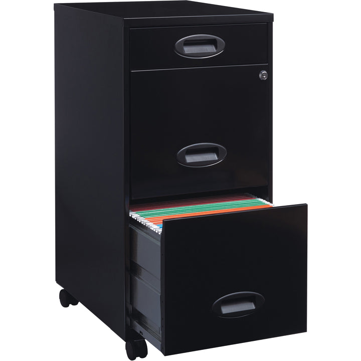 Image of Nusparc File Organizer, 3-Drawer, 14-1/4"x18"x29-52/100", Black