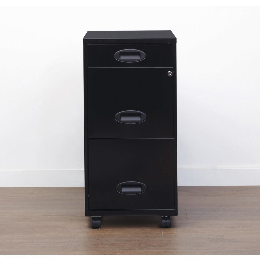 Image of Nusparc File Organizer, 3-Drawer, 14-1/4"x18"x29-52/100", Black