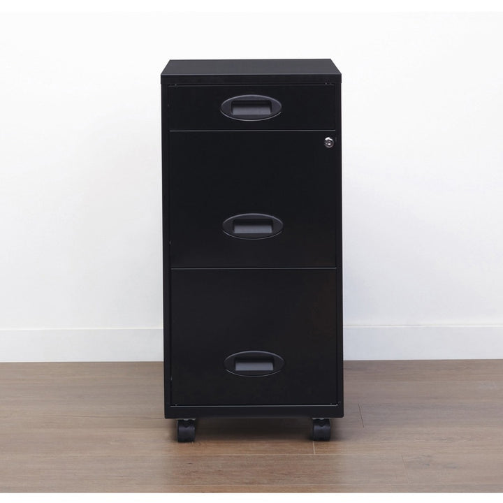 Image of Nusparc File Organizer, 3-Drawer, 14-1/4"x18"x29-52/100", Black