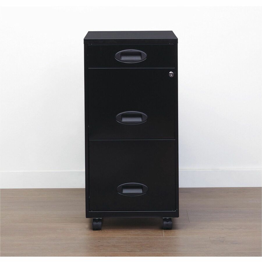 Image of Nusparc File Organizer, 3-Drawer, 14-1/4"x18"x29-52/100", Black