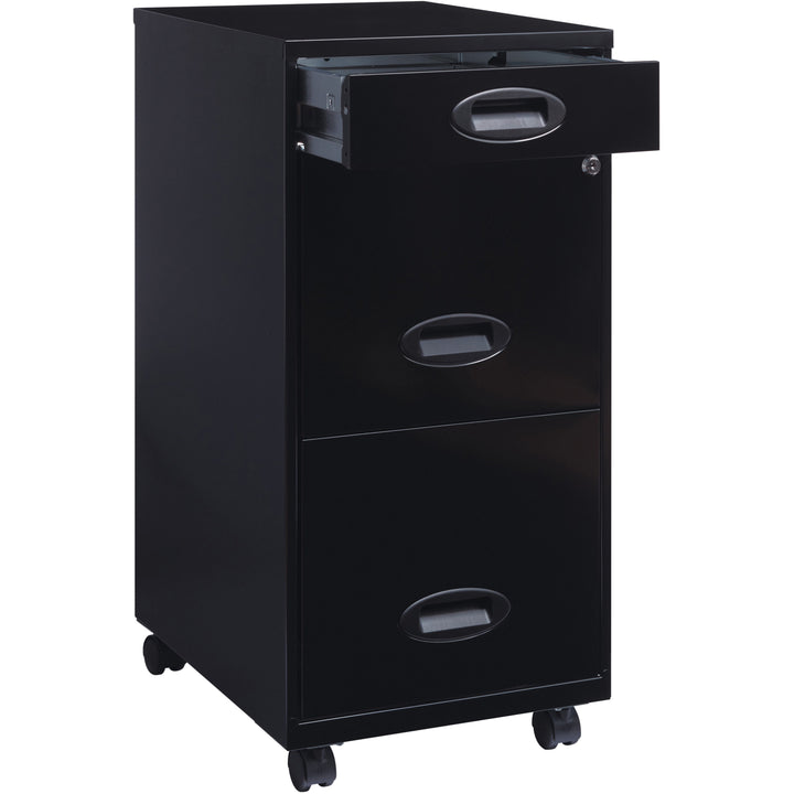 Image of Nusparc File Organizer, 3-Drawer, 14-1/4"x18"x29-52/100", Black