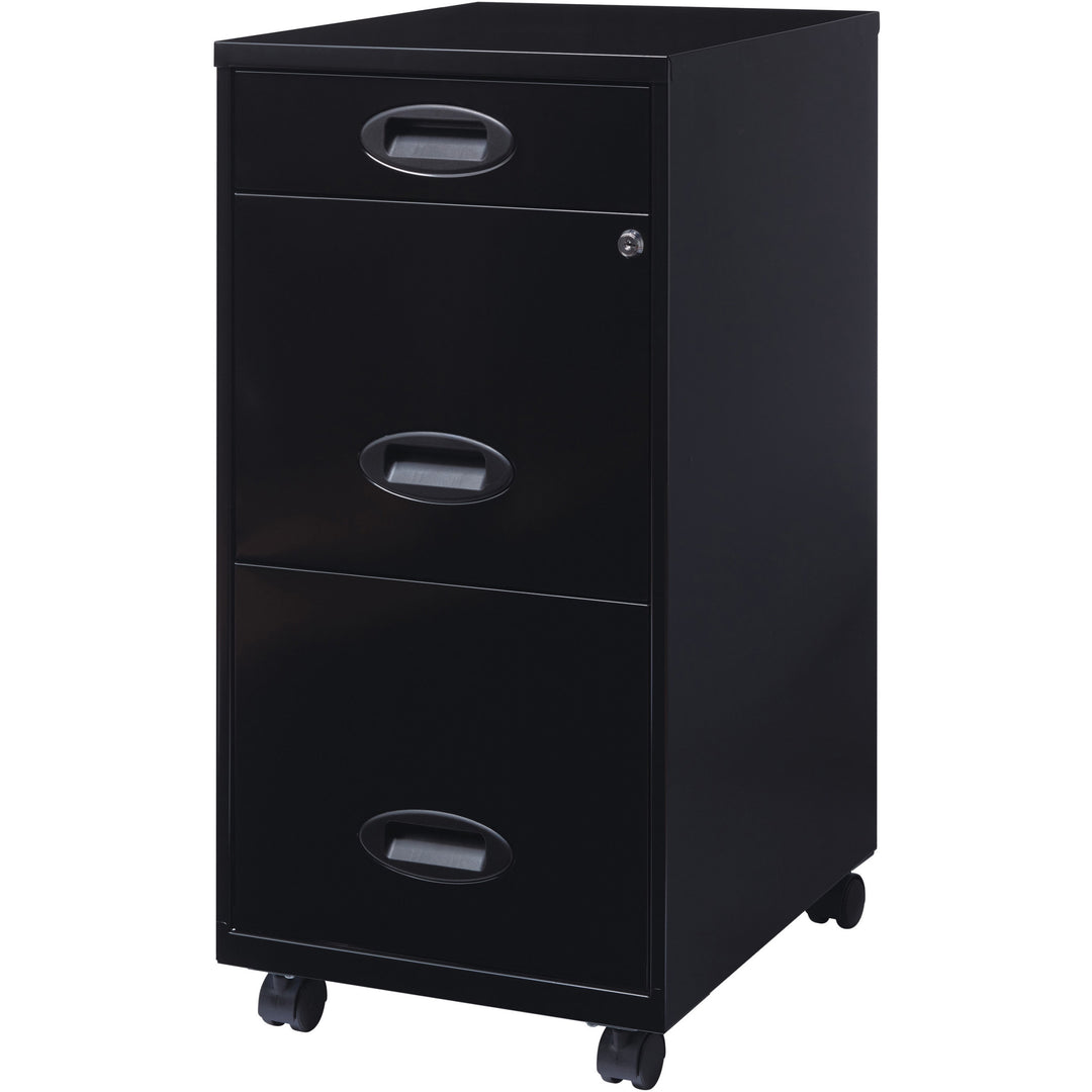 Image of Nusparc File Organizer, 3-Drawer, 14-1/4"x18"x29-52/100", Black