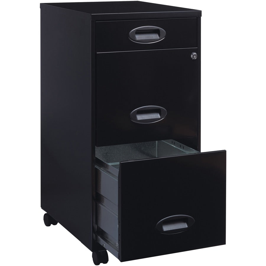 Image of Nusparc File Organizer, 3-Drawer, 14-1/4"x18"x29-52/100", Black