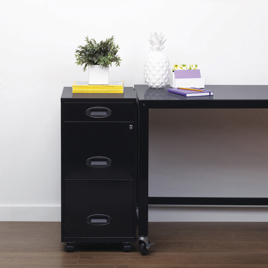 Image of Nusparc File Organizer, 3-Drawer, 14-1/4"x18"x29-52/100", Black
