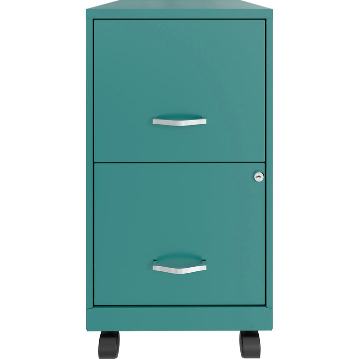 Image of Nusparc File Cabinet,F/F,Mobile,Steel,14-1/4"x18"x26-1/2",Teal