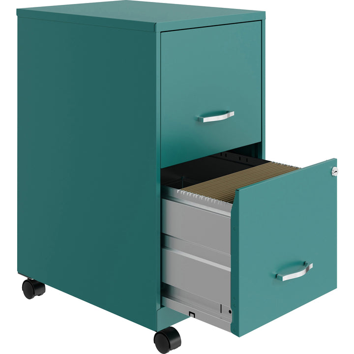 Image of Nusparc File Cabinet,F/F,Mobile,Steel,14-1/4"x18"x26-1/2",Teal