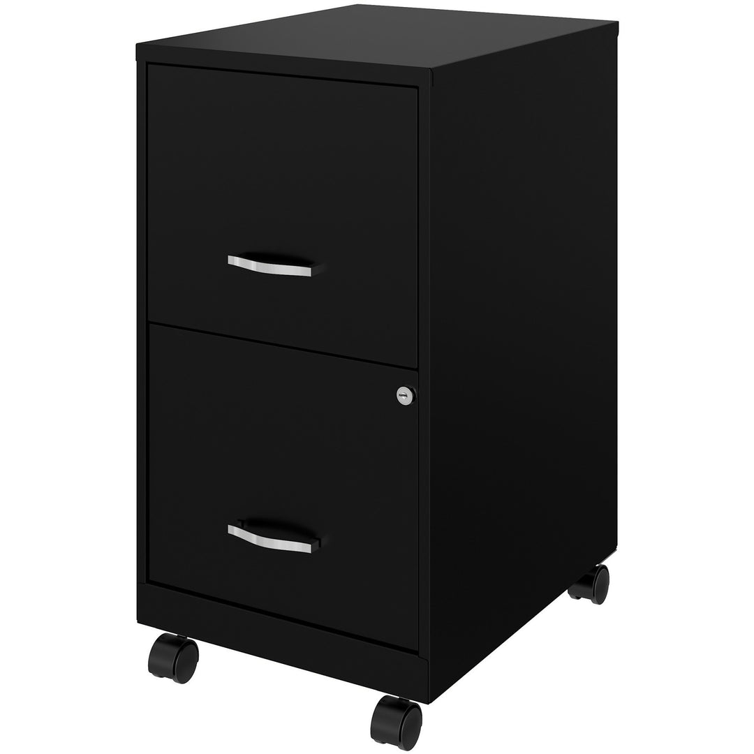 Image of Nusparc File Cabinet,F/F,Mobile,Steel,14-1/4"x18"x26-1/2",BK