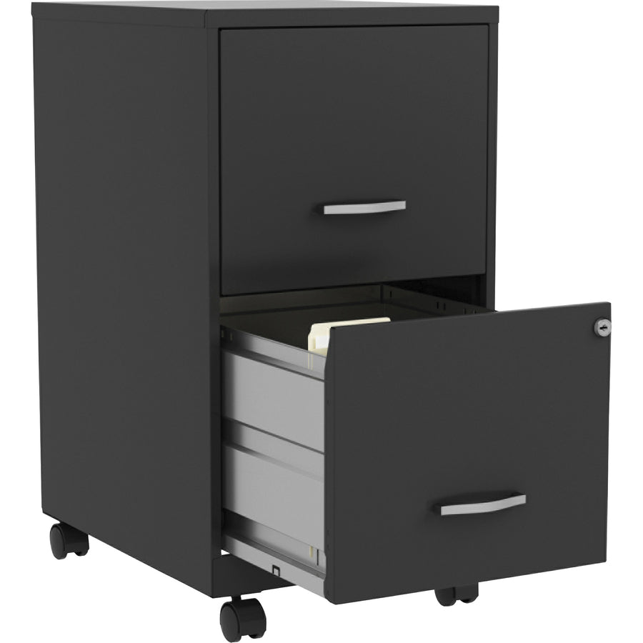 Image of Nusparc File Cabinet,F/F,Mobile,Steel,14-1/4"x18"x26-1/2",BK