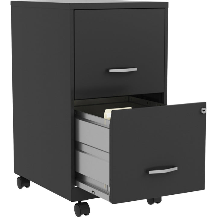 Image of Nusparc File Cabinet,F/F,Mobile,Steel,14-1/4"x18"x26-1/2",BK