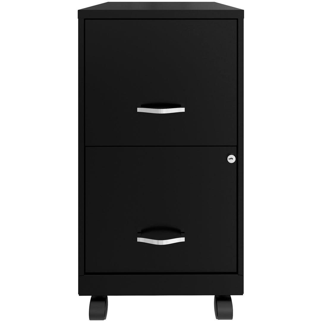 Image of Nusparc File Cabinet,F/F,Mobile,Steel,14-1/4"x18"x26-1/2",BK