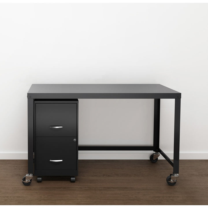 Image of Nusparc File Cabinet,F/F,Mobile,Steel,14-1/4"x18"x26-1/2",BK