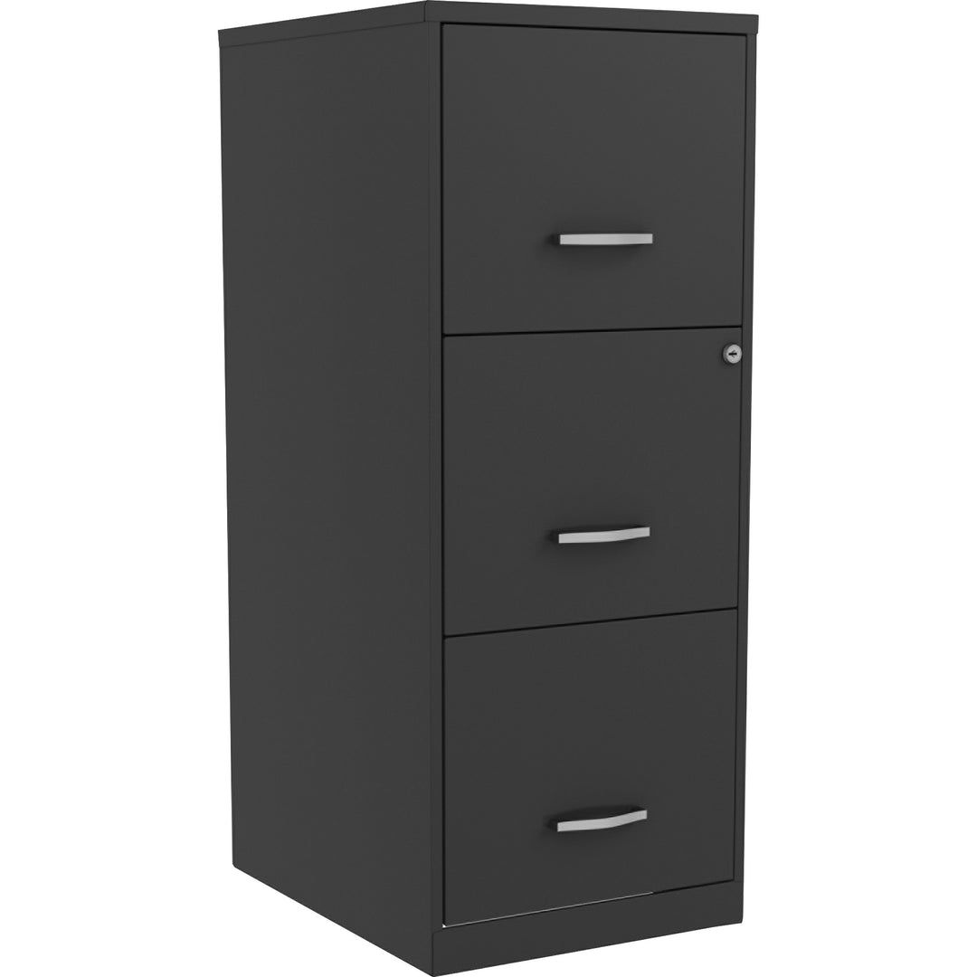 Image of Nusparc File Cabinet, F/F/F, 3-DR, 14-1/4x18"x35-1/2", Black