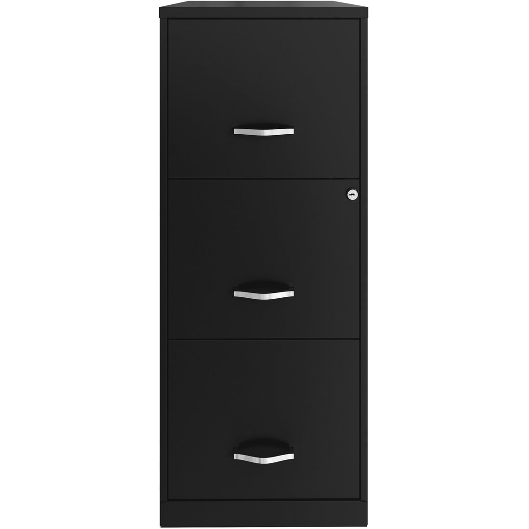 Image of Nusparc File Cabinet, F/F/F, 3-DR, 14-1/4x18"x35-1/2", Black