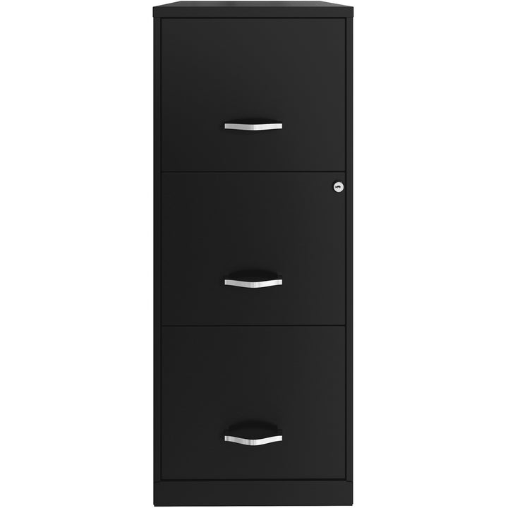 Image of Nusparc File Cabinet, F/F/F, 3-DR, 14-1/4x18"x35-1/2", Black