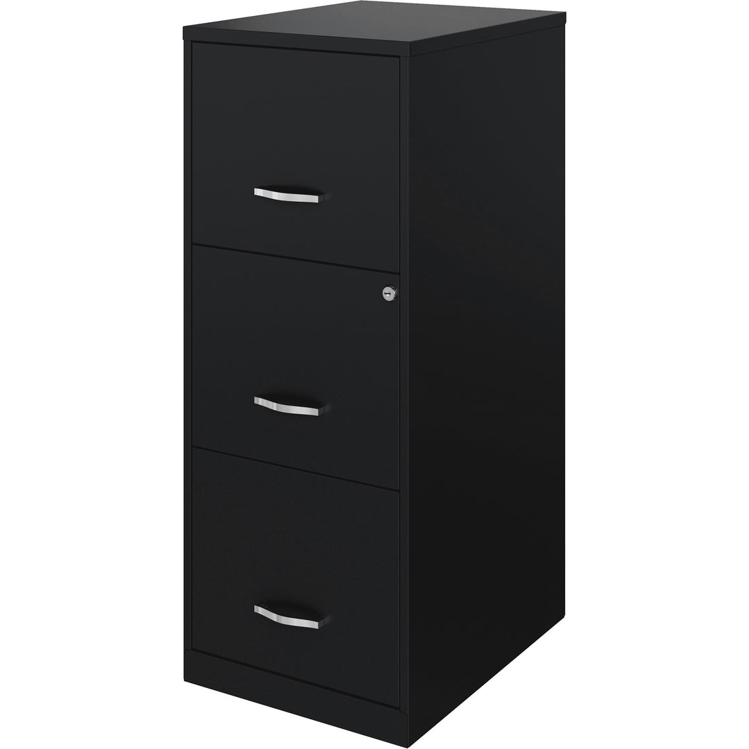 Image of Nusparc File Cabinet, F/F/F, 3-DR, 14-1/4x18"x35-1/2", Black
