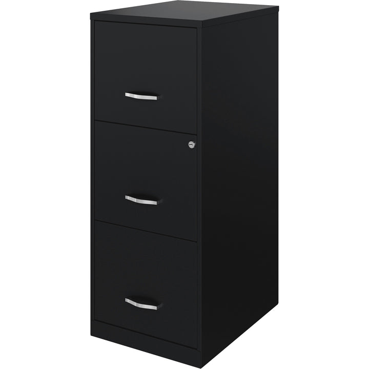 Image of Nusparc File Cabinet, F/F/F, 3-DR, 14-1/4x18"x35-1/2", Black