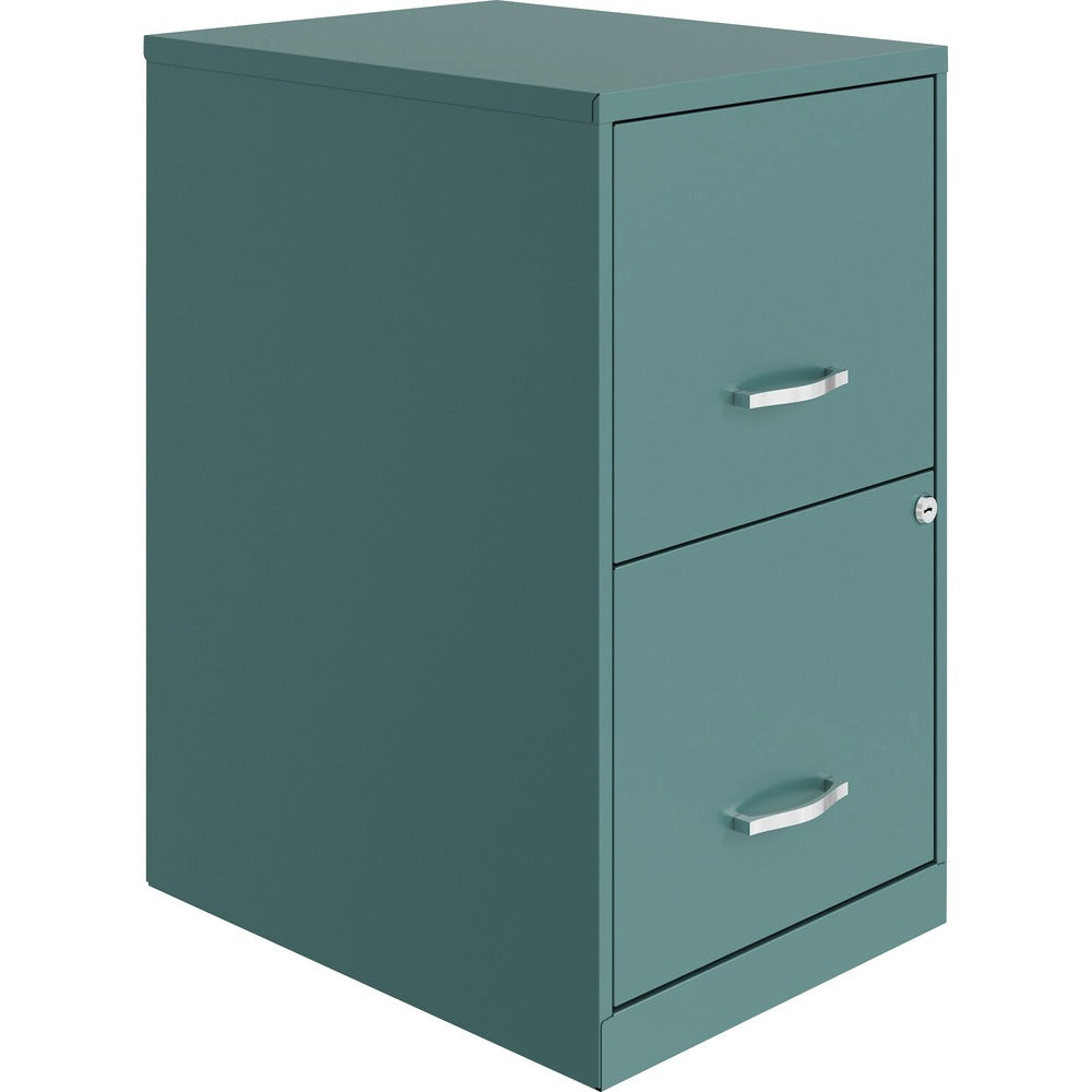 Image of Nusparc File Cabinet,F/F,2-Drawer,Steel,14-1/4"x18"x24-1/2",Teal