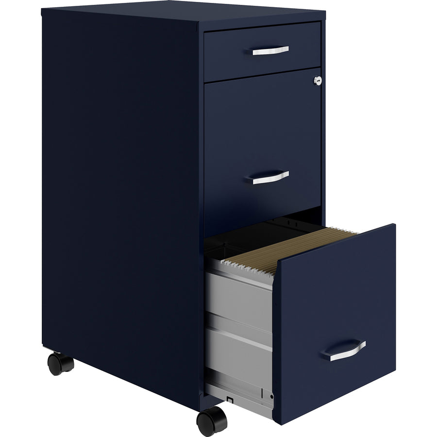 Image of Nusparc File Organizer, 3-Drawer, B/F/F, 14-1/4"x18"x29-1/2", Navy