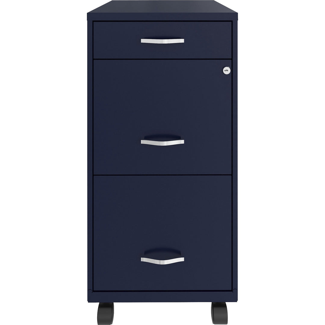 Image of Nusparc File Organizer, 3-Drawer, B/F/F, 14-1/4"x18"x29-1/2", Navy