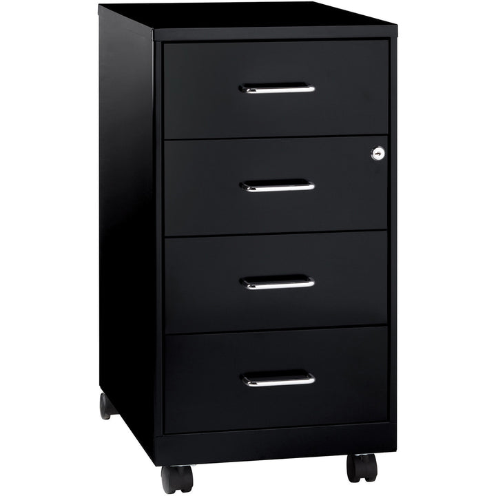 Image of Nusparc Storage Cabinet, Mobile, 4-Drawer, 14-1/4"x18"x26-1/2", BK