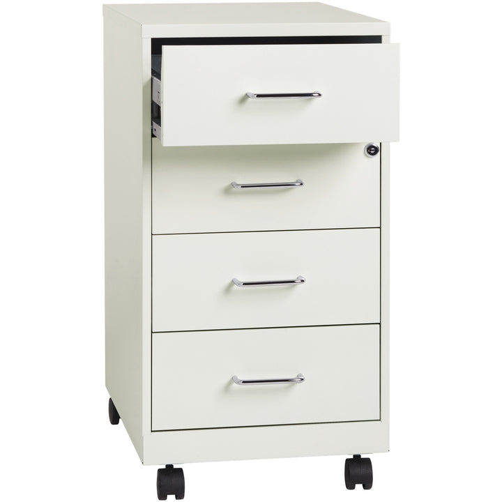 Image of Nusparc Storage Cabinet, Mobile, 4-Drawer, 14-1/4"x18"x26-1/2", WE
