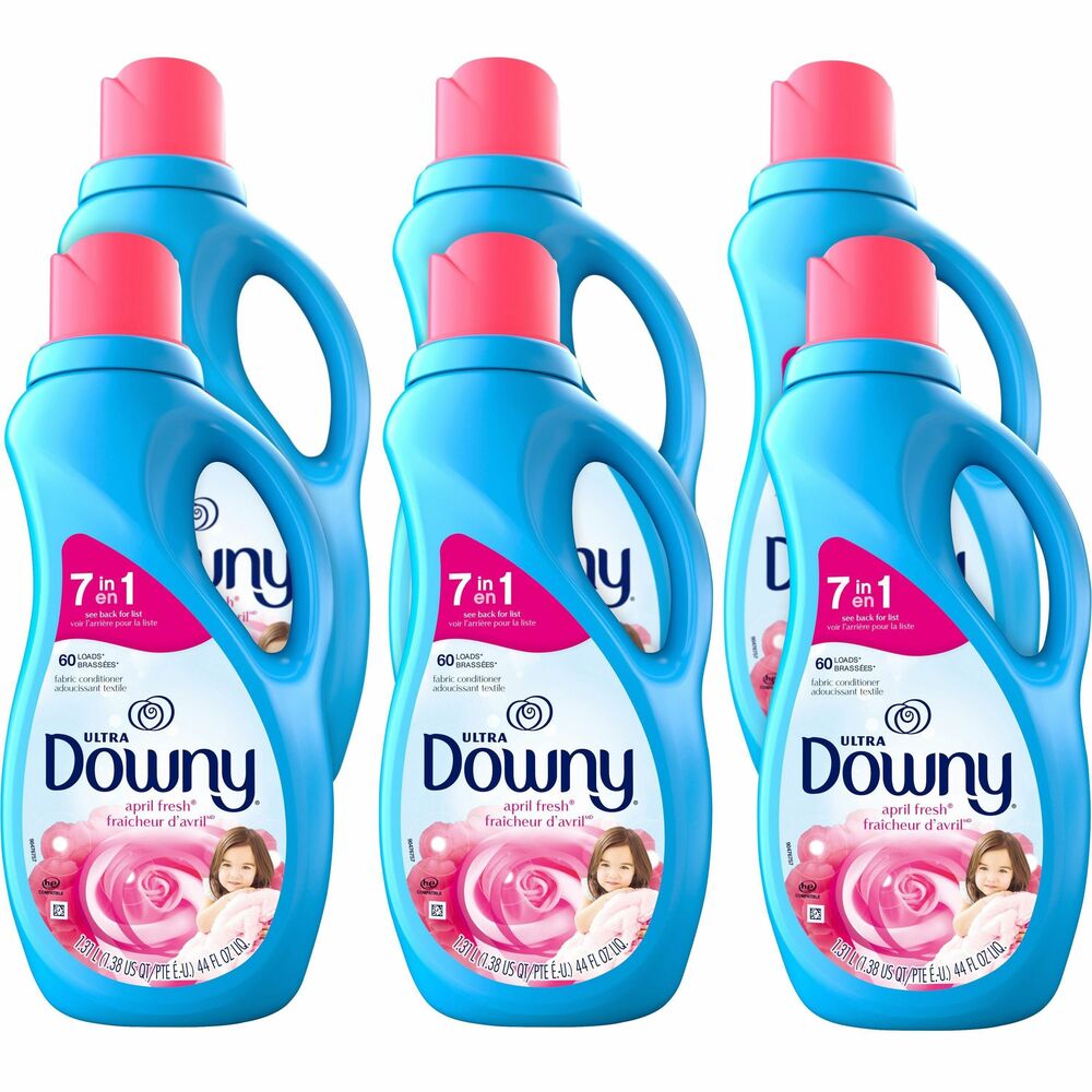 Image of Proctor & Gamble Fabric Softener, Downy, 60 Loads, 44oz, 6/CT, Blue