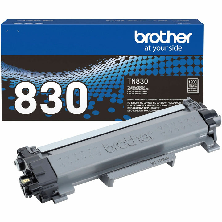 Image of Brother TN830 Standard Yield Black Toner Cartridge, 1200 Pages, 1 Each