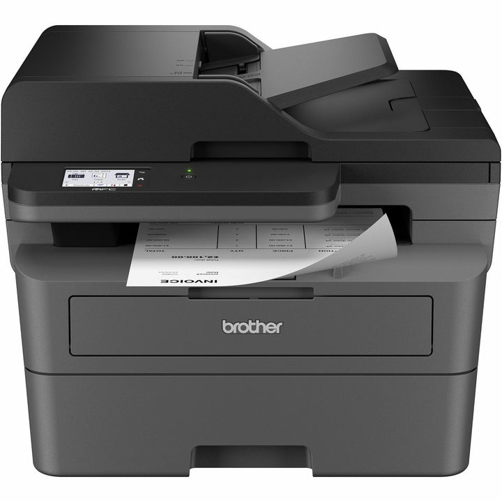 Image of Brother Printer,Scan/Copy/Fax,w/Toner,16-1/10"x15-7/10"x12-1/2",GY