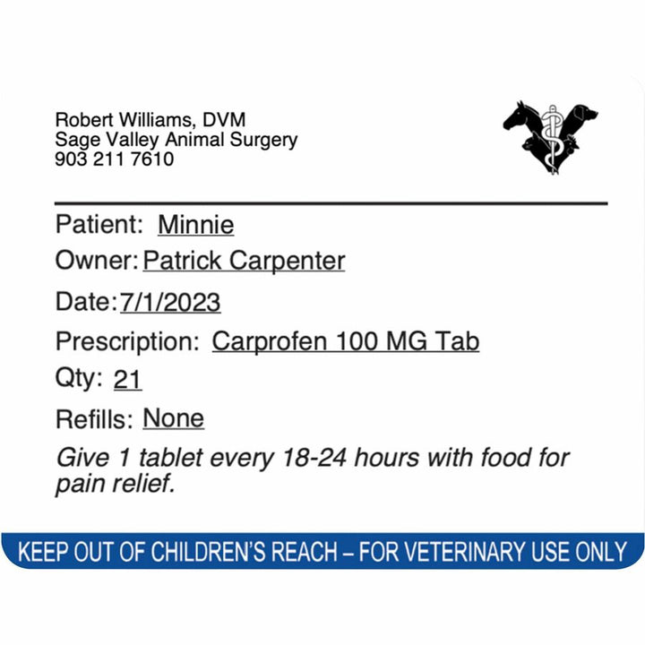 Image of Dymo 2187328 LabelWriter Veterinary Labels, x 2 3/4" W x 2 1/8" Length, Roll, Direct Thermal, White, 400 / Roll, 6 / Box