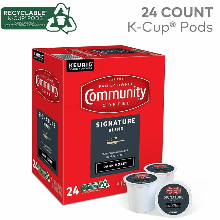 Image of Green Mountain Coffee 64042 Signature Blend Coffee, Compatible with Keurig 2 Brewer, Dark, 24 K-Cup, K-Cup, Signature Blend, Arabica, 24 / Box