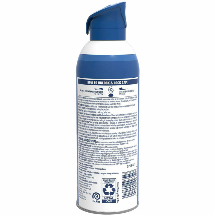 Image of Lysol 99351 Linen Scent Air Sanitizer, Spray, 10 fl oz (0.3 quart), White Linen, Antimicrobial, Odor Neutralizer, 1 Each