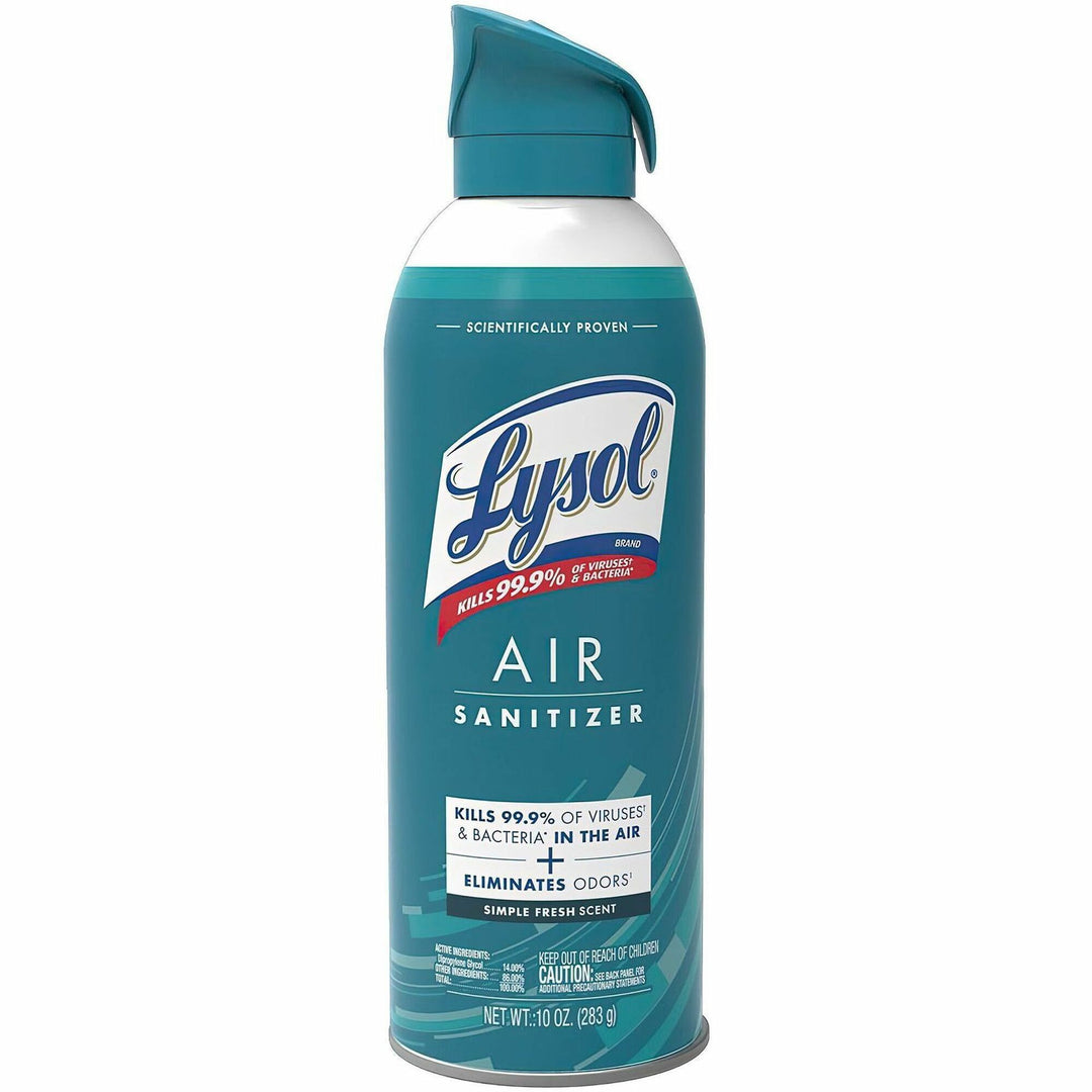 Image of Lysol 99350 Air Sanitizer, Spray, 10 fl oz (0.3 quart), Simple Fresh, Antimicrobial, Odor Neutralizer, 1 Each