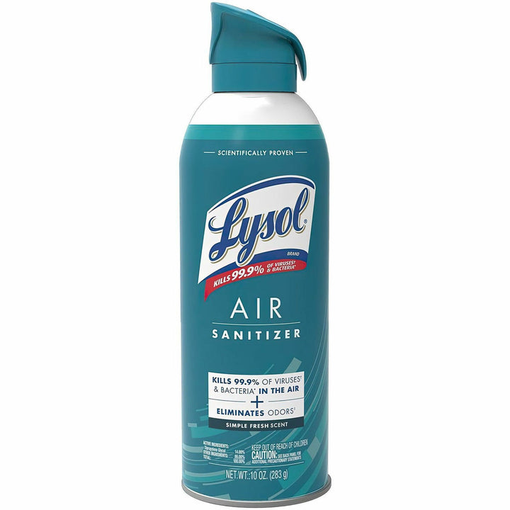 Image of Lysol 99350 Air Sanitizer, Spray, 10 fl oz (0.3 quart), Simple Fresh, Antimicrobial, Odor Neutralizer, 1 Each