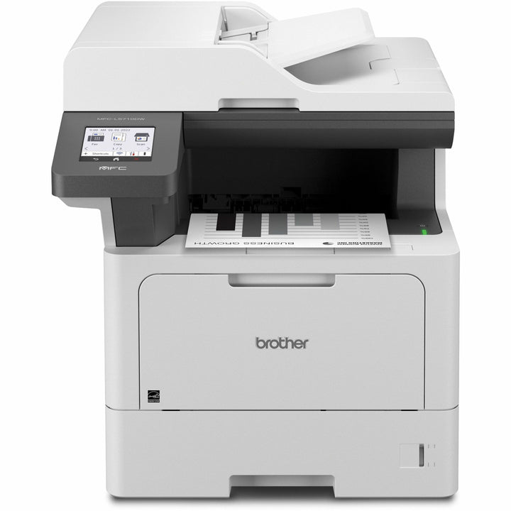 Image of Brother Printer,Copy/Scan/Fax,Monochrome,Laser,16.4"x18.1"x17.6",GY