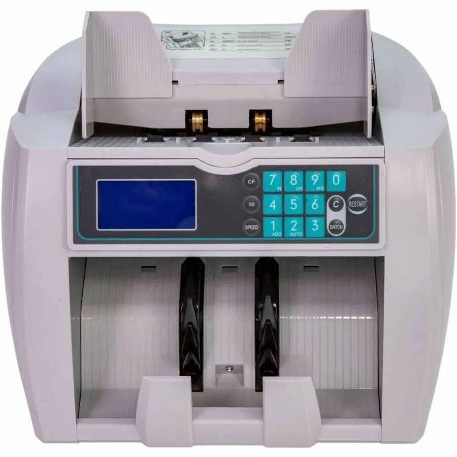 Image of CONTROLTEK® Bill Counter with Counterfeit Detection, 1,900 Bills/min, 10 x 13.6 x 11.6, White
