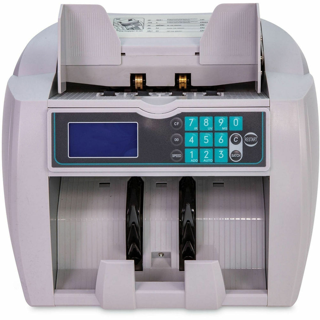 Image of CONTROLTEK® Bill Counter with Counterfeit Detection, 1,900 Bills/min, 10 x 13.6 x 11.6, White
