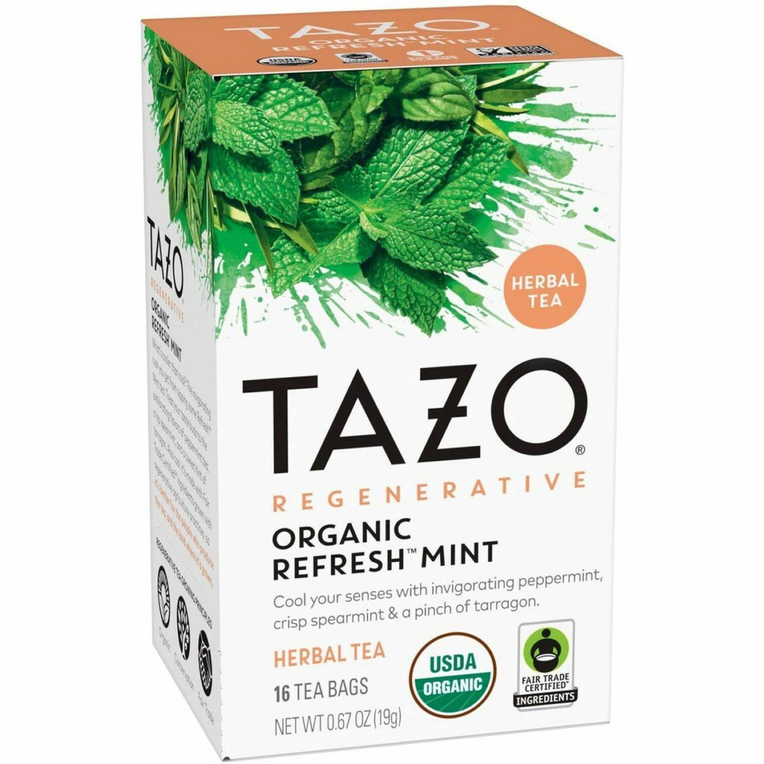Image of Tazo 00350 Regenerative Organic Refresh Mint, Caffeine-free, 16/Box, 16 / Box