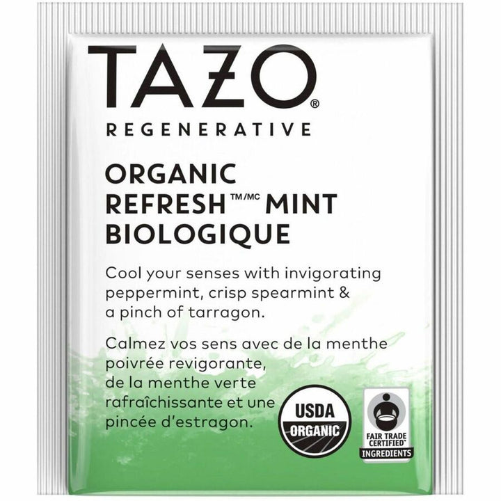 Image of Tazo 00350 Regenerative Organic Refresh Mint, Caffeine-free, 16/Box, 16 / Box