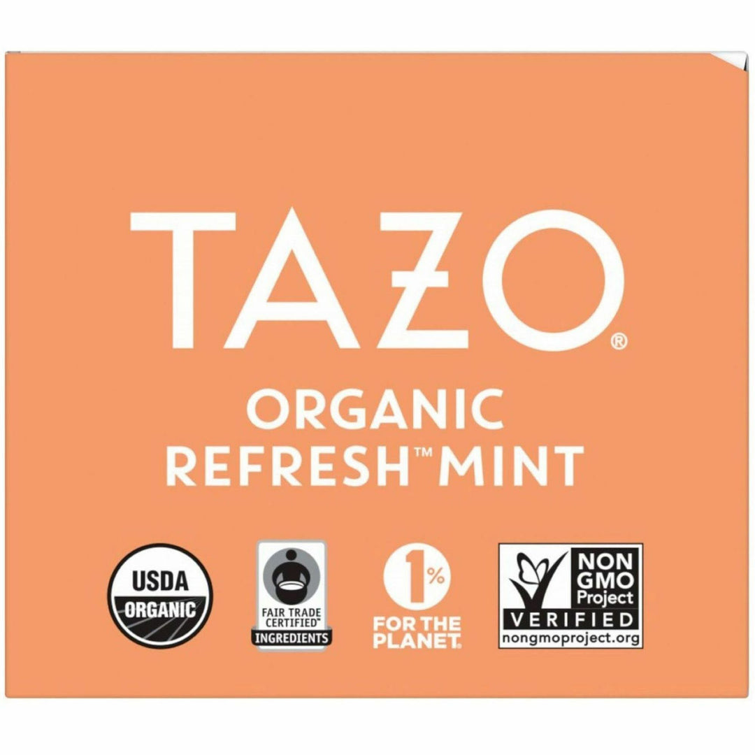 Image of Tazo 00350 Regenerative Organic Refresh Mint, Caffeine-free, 16/Box, 16 / Box