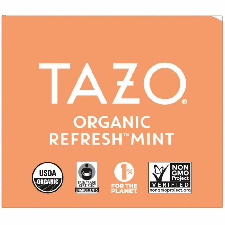 Image of Tazo 00350 Regenerative Organic Refresh Mint, Caffeine-free, 16/Box, 16 / Box