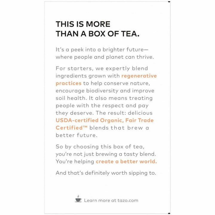 Image of Tazo 00350 Regenerative Organic Refresh Mint, Caffeine-free, 16/Box, 16 / Box