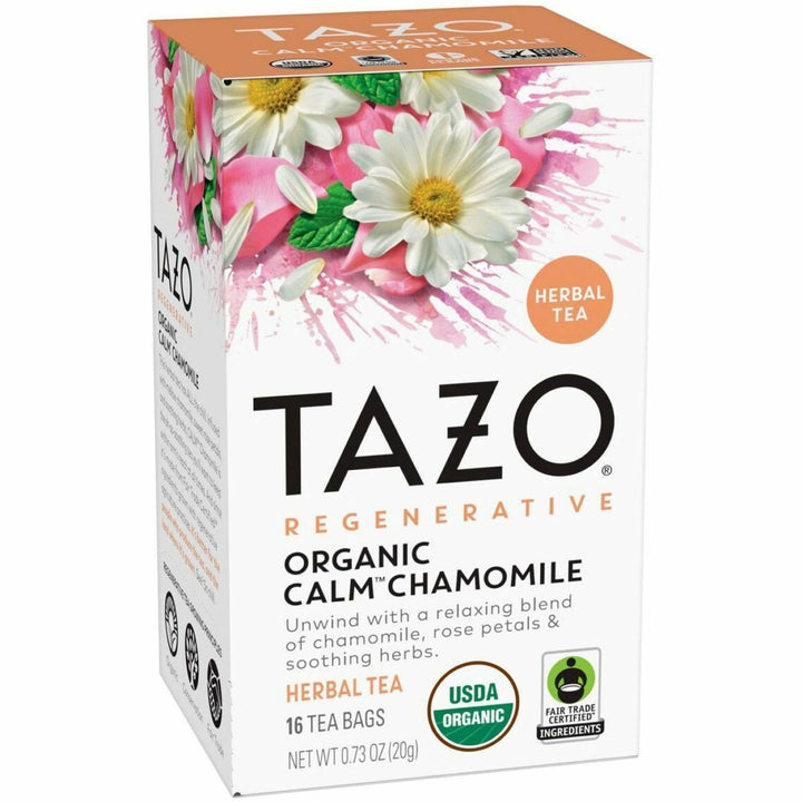 Image of Tazo 00354 Regenerative Organic Calm Chamomile, Caffeine-free, 16/Box, 16 / Box