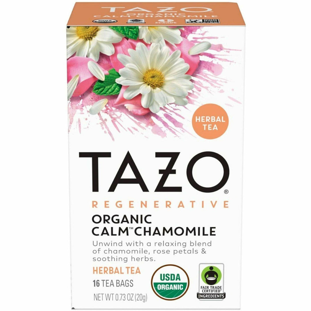 Image of Tazo 00354 Regenerative Organic Calm Chamomile, Caffeine-free, 16/Box, 16 / Box