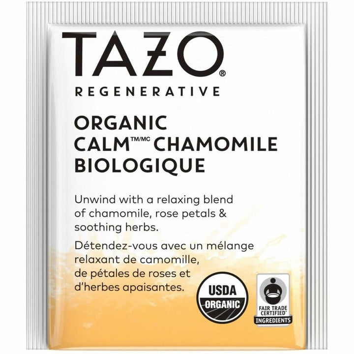 Image of Tazo 00354 Regenerative Organic Calm Chamomile, Caffeine-free, 16/Box, 16 / Box