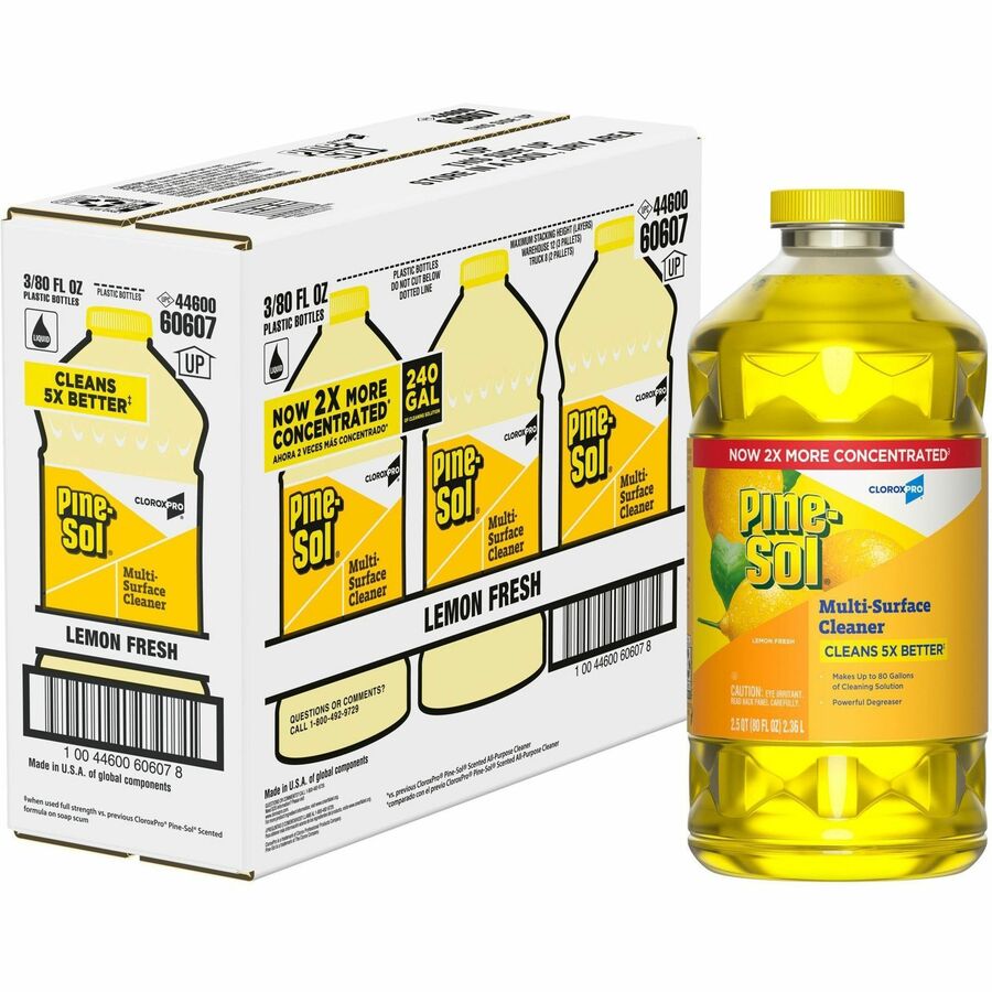 Image of Clorox® Cleaner,Multi-surface,Lemon Fresh,Conc,80oz,3/CT,YW